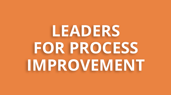 Leaders for process improvement - button