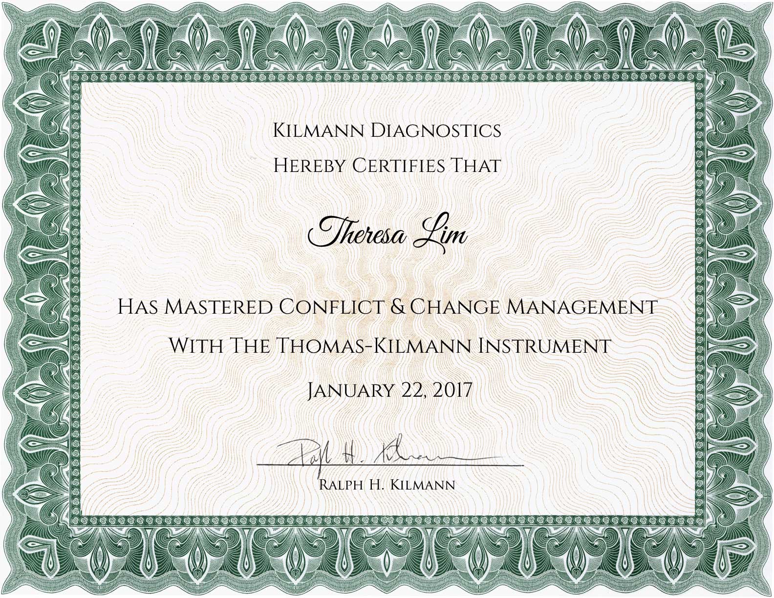 Certification in The Complete Program