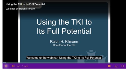 Using the TKI in Group Settings